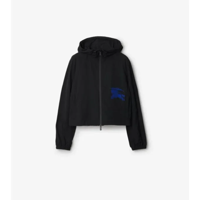 Giacca corta con cappuccio in nylon