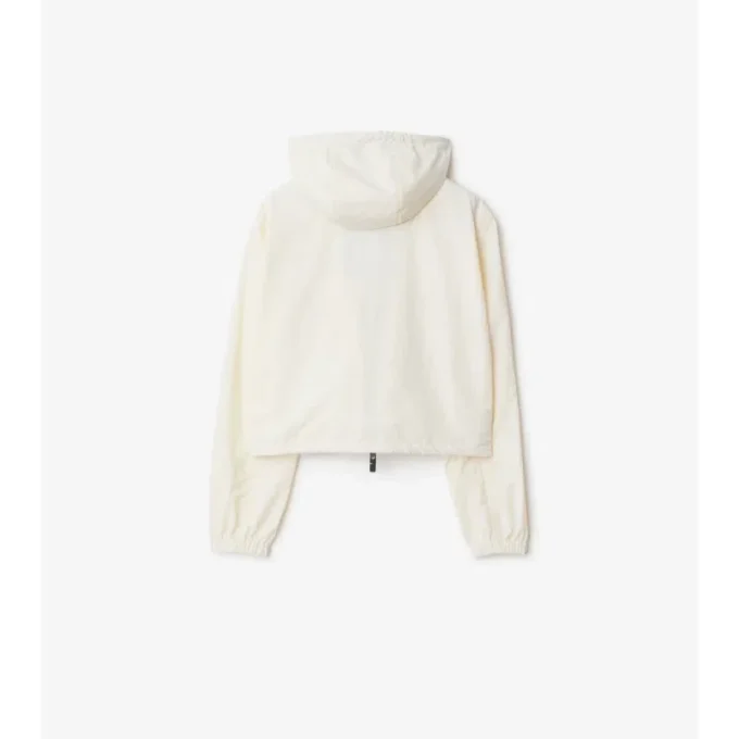 Giacca corta con cappuccio in nylon