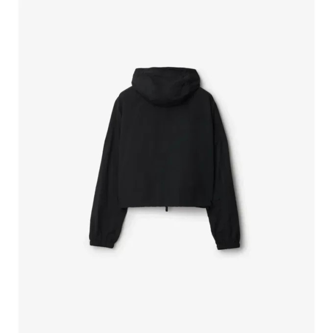 Giacca corta con cappuccio in nylon