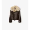 Giacca da aviatore corta in shearling