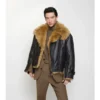 Giacca da aviatore corta in shearling