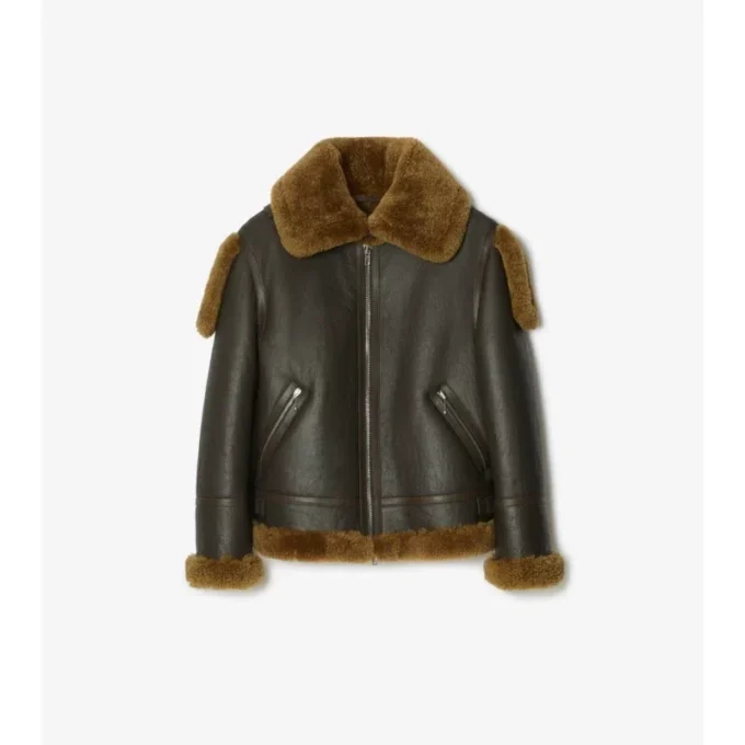 Giacca da aviatore in shearling