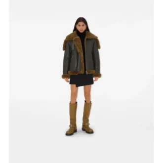 Giacca da aviatore in shearling
