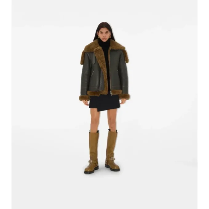 Giacca da aviatore in shearling