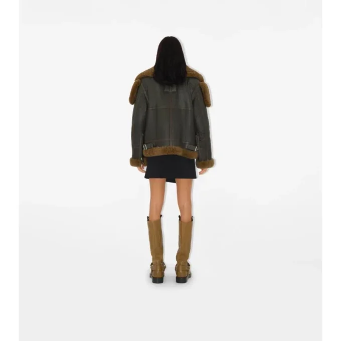 Giacca da aviatore in shearling