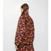 Giacca Floriston in nylon trapuntato con motivo a foglie di geranio