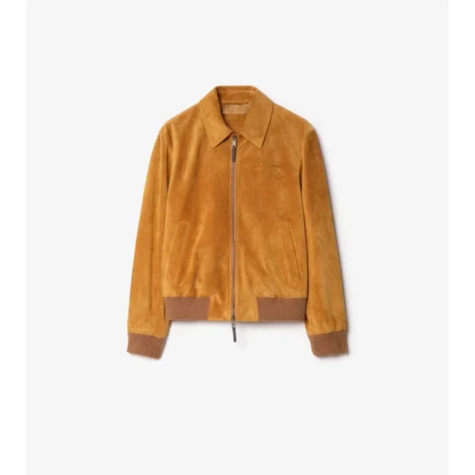 Giacca Harrington in pelle scamosciata