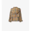 Giacca in cotone a quadri con cappuccio