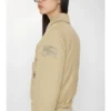 Giacca in gabardine con collo in shearling