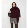 Giacca in lana con sciarpa staccabile