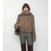Giacca in misto lana con sciarpa staccabile