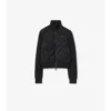 Giacca in nylon e lana con cuciture a quadri