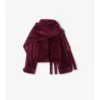 Giacca in shearling con sciarpa staccabile