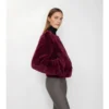 Giacca in shearling con sciarpa staccabile