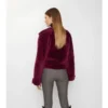 Giacca in shearling con sciarpa staccabile