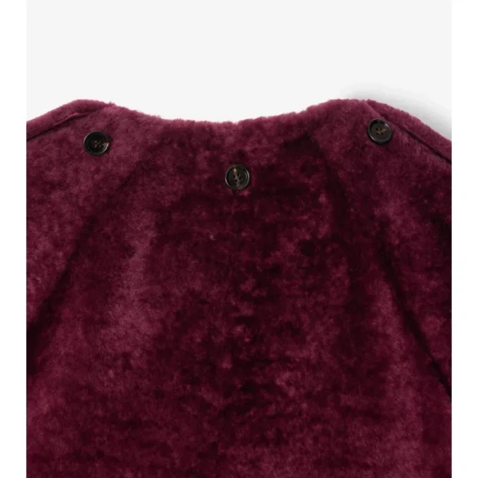 Giacca in shearling con sciarpa staccabile