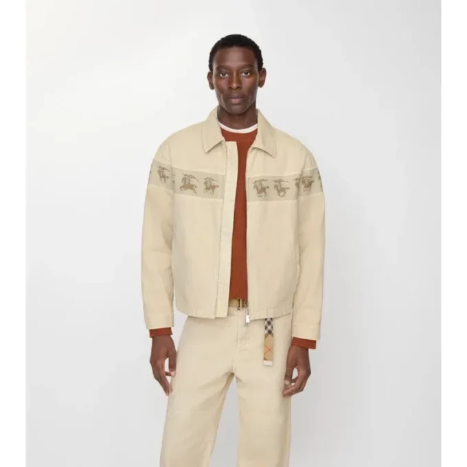 Giacca in tela di cotone “Galloping Knight”