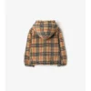 Giacca reversibile con cappuccio in pile a quadri
