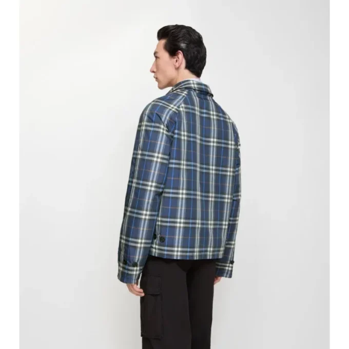 Giacca reversibile in cotone a quadri