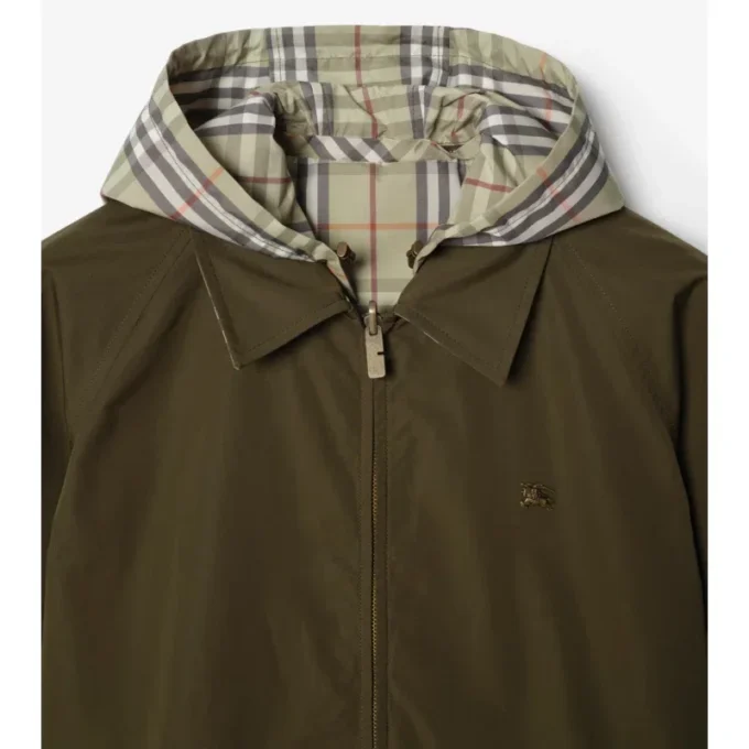 Giacca reversibile in cotone a quadri
