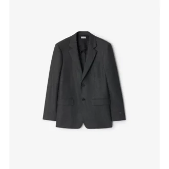 Giacca sartoriale in lana e cashmere a quadri