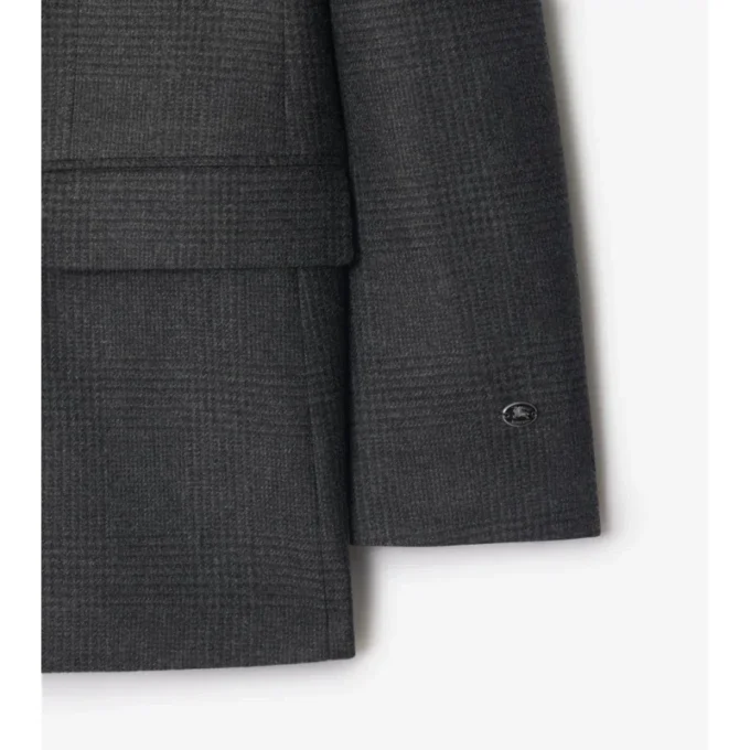 Giacca sartoriale in lana e cashmere a quadri