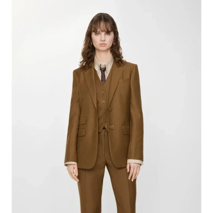 Giacca sartoriale in lana e mohair