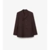 Giacca sartoriale in lana e mohair a righe