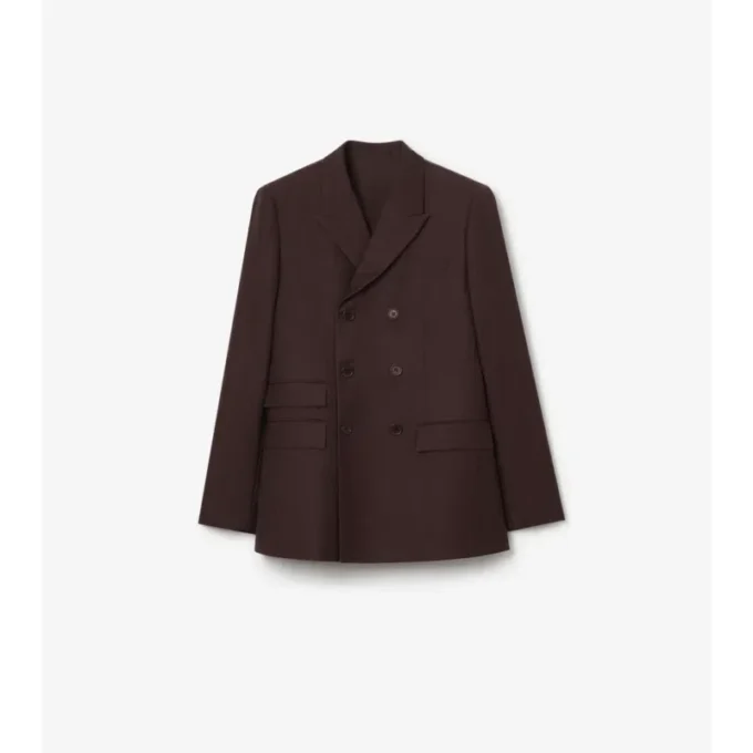 Giacca sartoriale in lana e mohair a righe