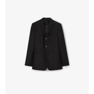 Giacca sartoriale in lana e mohair a righe