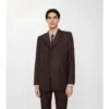 Giacca sartoriale in lana e mohair a righe