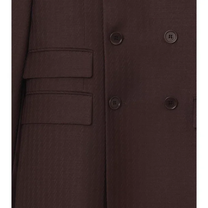 Giacca sartoriale in lana e mohair a righe