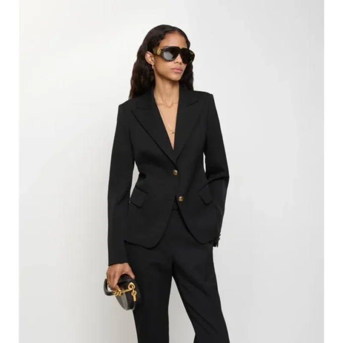 Giacca sartoriale in lana Grain De Poudre