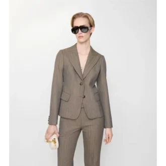Giacca sartoriale in lana Mouliné