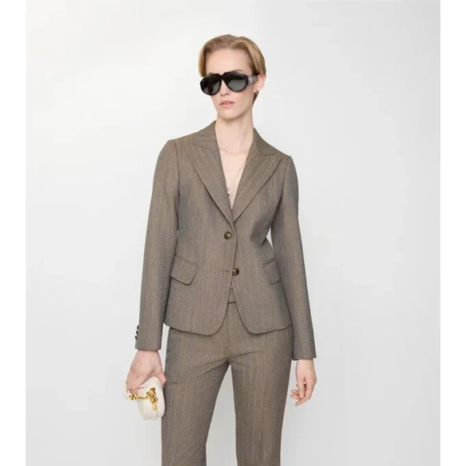 Giacca sartoriale in lana Mouliné