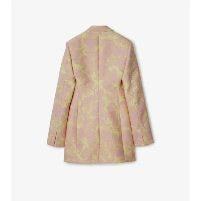 Giacca sartoriale in lana rosa