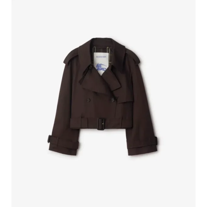Giacca trench corta in Gabardine