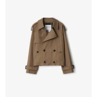 Giacca trench corta in Gabardine