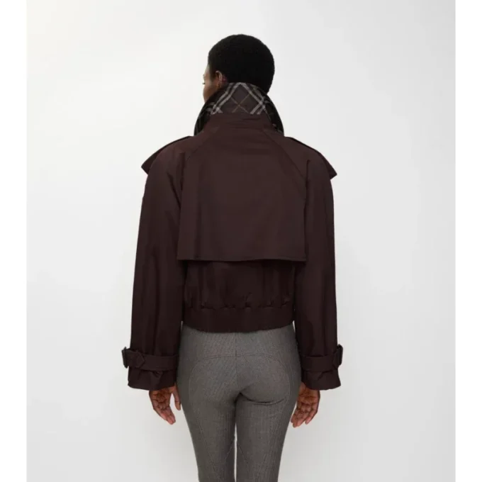 Giacca trench corta in Gabardine