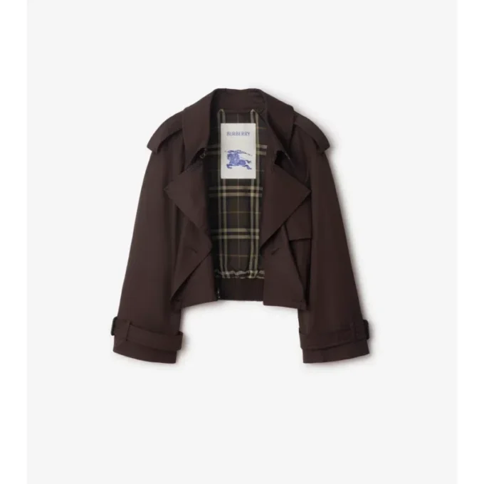 Giacca trench corta in Gabardine