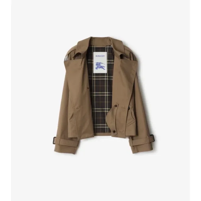 Giacca trench corta in Gabardine