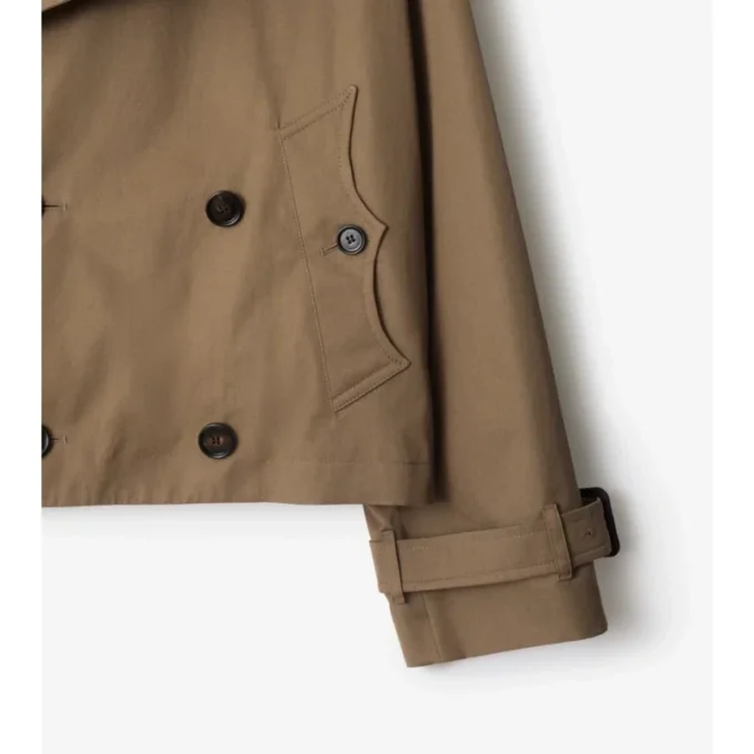 Giacca trench corta in Gabardine