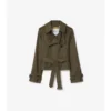 Giacca trench corta in Tropical Gabardine