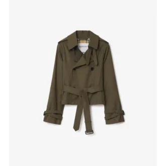 Giacca trench corta in Tropical Gabardine