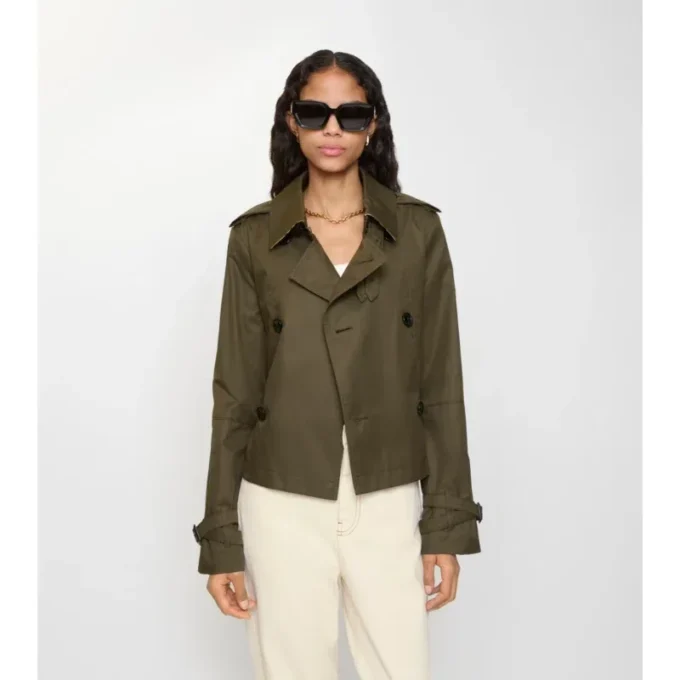 Giacca trench corta in Tropical Gabardine