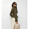 Giacca trench corta in Tropical Gabardine