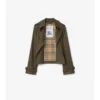 Giacca trench corta in Tropical Gabardine