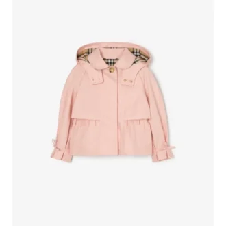 Giacca trench in cotone con cappuccio