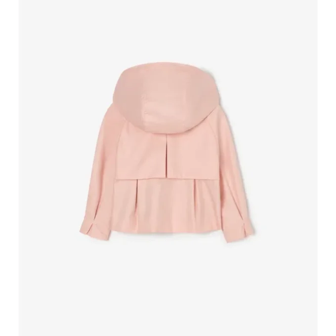 Giacca trench in cotone con cappuccio