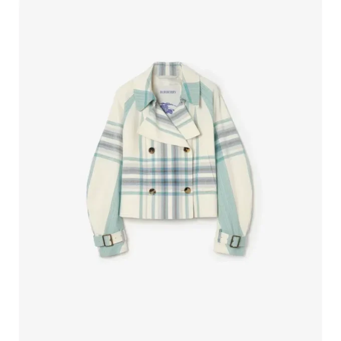 Giacca trench Ladybrook corta a quadri 